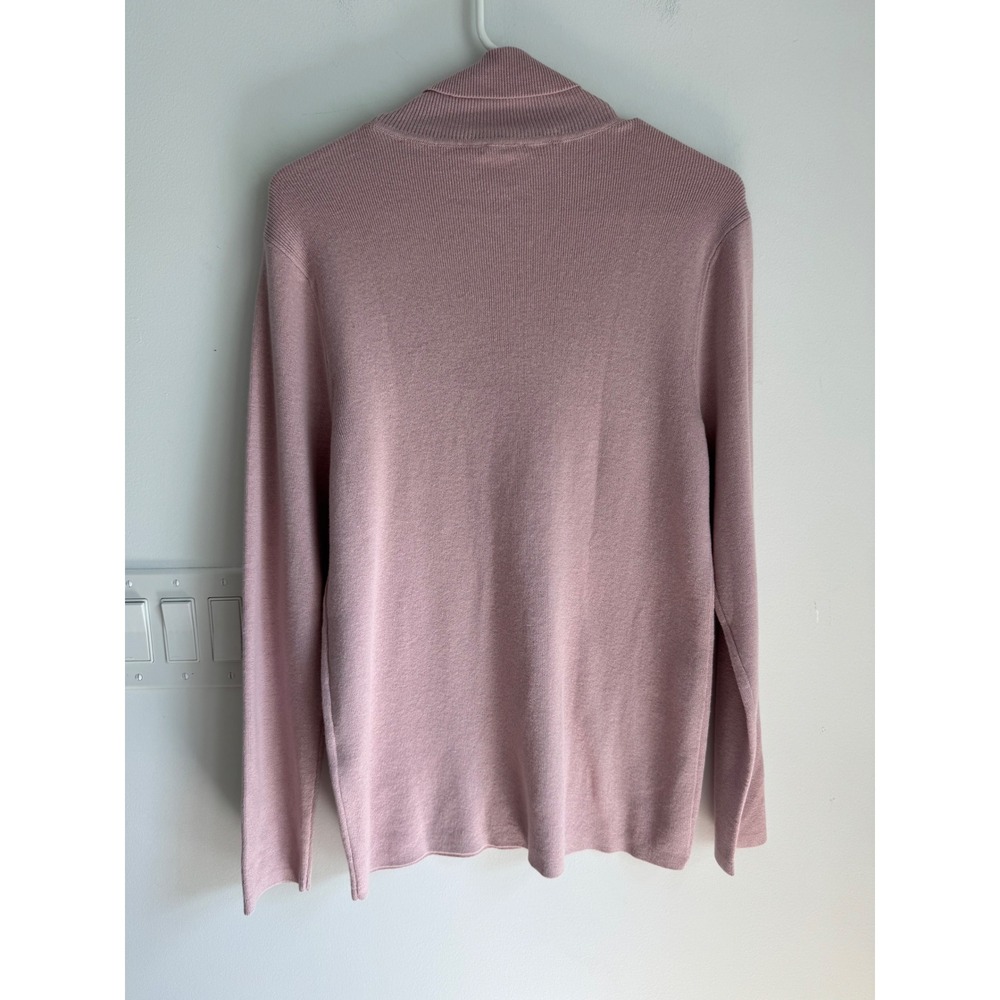 Chicos Womens Pink Coolmax Cotton Blend Turtleneck Sweater Size L NEW - Picture 5 of 10